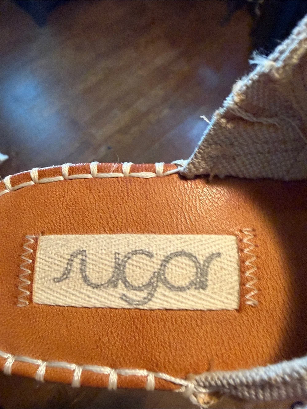 Sugar Beige Canvas Knot Platform Sandals
